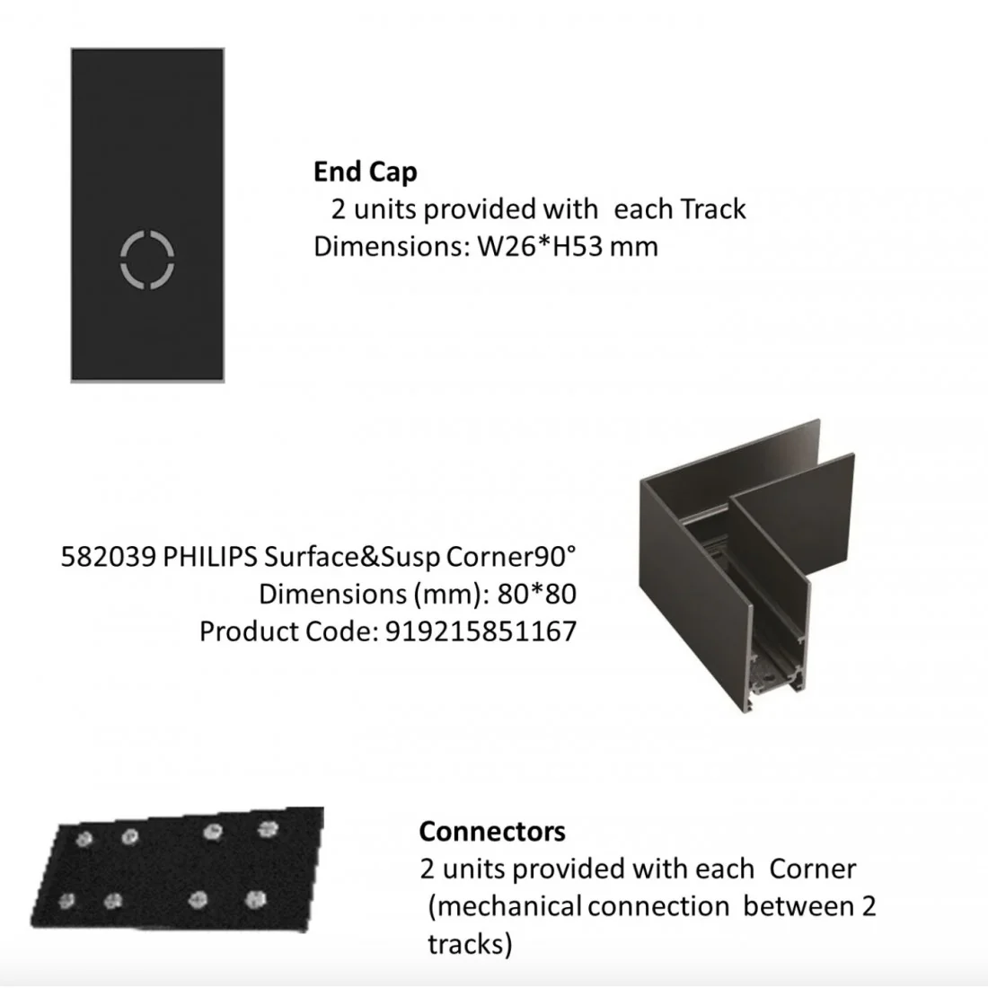 582043 Surface & Suspended 1M Track for Philips Webber Magnetic Track Lights | Durable Magnetic Lighting Rail System - Image 5