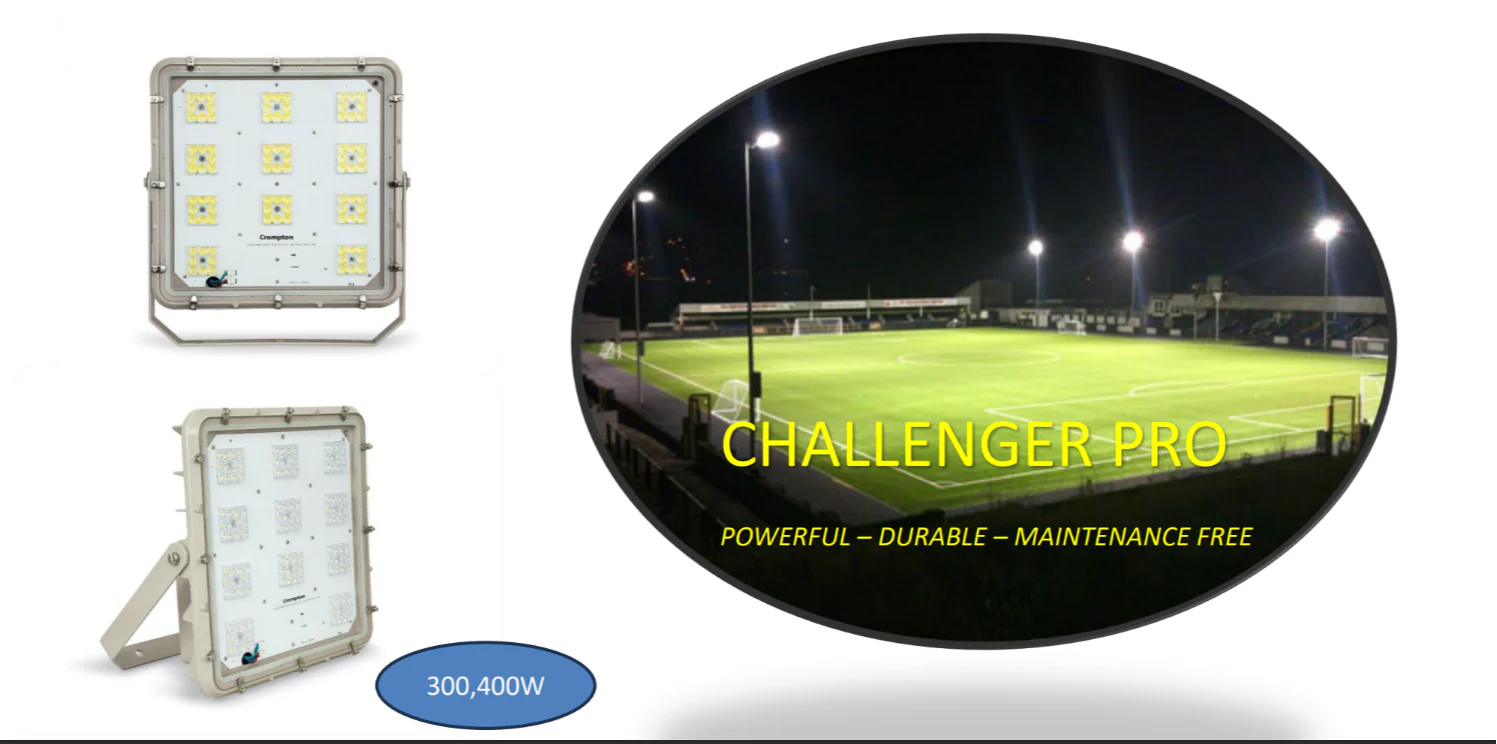 Crompton 400W High Mast LED Flood Light | CFS-512-400-57-60D-SL-GL-NSG | 5-Year Warranty IP66 Waterproof - Image 3