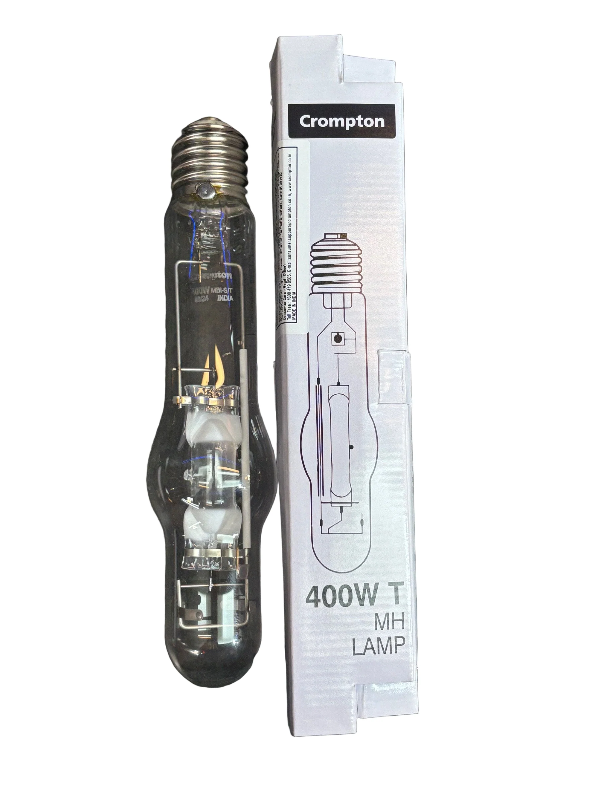 Crompton 400W MH-T Metal Halide Lamp | Tubular Clear High-Intensity Discharge Lamp | Bright White 4200 K Light Output - Image 2