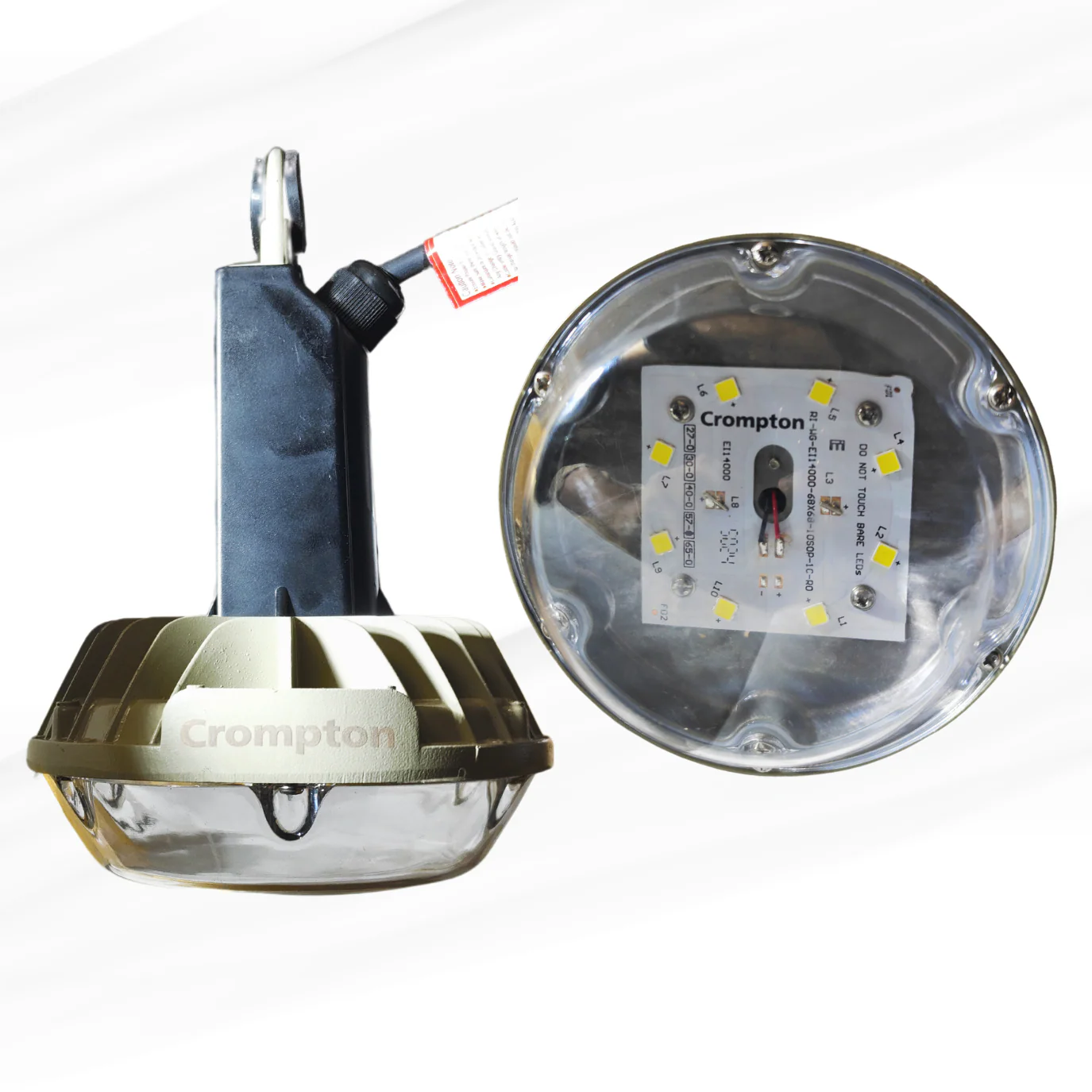 Crompton 40W LED Well Glass Light – Model EIP-315-40-57-HL2-CP-NSG | IP65 Industrial & Outdoor Lighting Fixture - Image 2