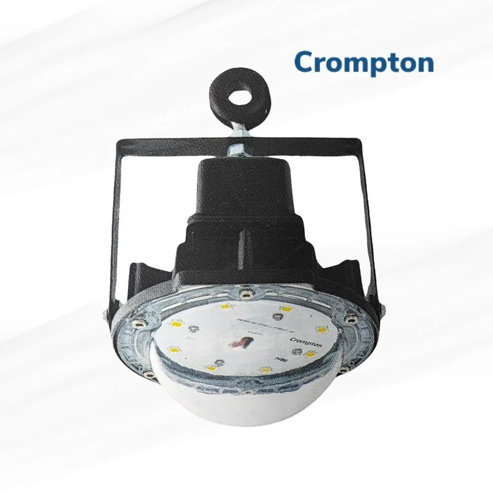 Crompton 40W LED Well Glass Luminaire (TIP‑312‑40‑57) – Cool Day Light, IP66 Industrial Fixture