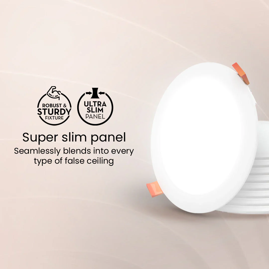 Crompton Platina Star Dura 12W Square LED Panel Light | 3000K Warm White | Cut-Out:- 5-Inch - Image 5