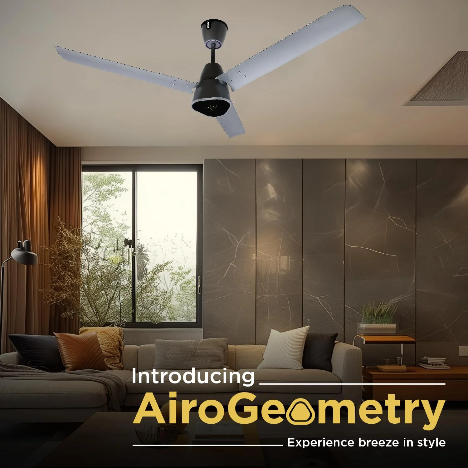 Ecolink Airogeometry Silver Mist BLDC Ceiling Fan – Energy Efficient, Silent, Stylish, and Smart Performance - Image 3