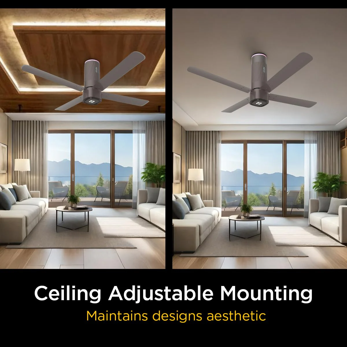 EcoLink AiroQuad Galactic Silver BLDC Ceiling Fan | 1200mm Energy-Saving 5-Star Rated Fan with Remote Control - Image 6