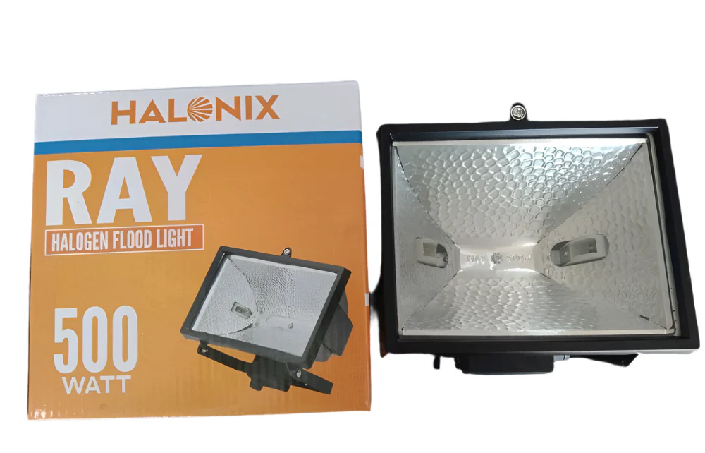 Halonix 500W Flood Light | Ray 500W Halogen | Complete fitting with tube | IP65 Waterproof High-Intensity Outdoor Spotlight - Image 3