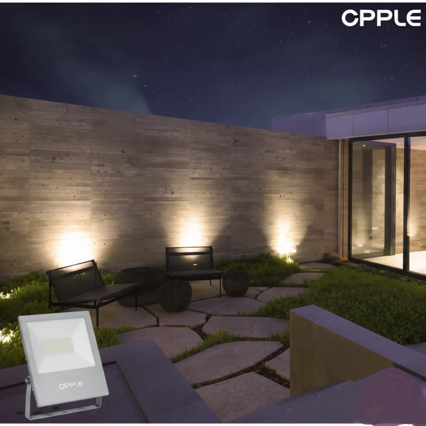 OPPLE 50W LED Floodlight | 6500K Cool Daylight | 50W GP-EMC, 4000lm, CRI80, 120D| IP66 Waterproof - Image 4