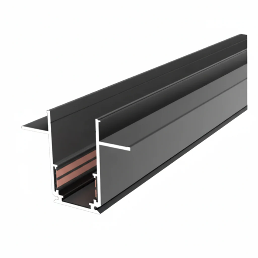 OrangeVolt Imported 2 Meter Slim Aluminum Recessed Magnetic Track Channel | Magnetic Track Light System | Sleek Linear Lighting Track