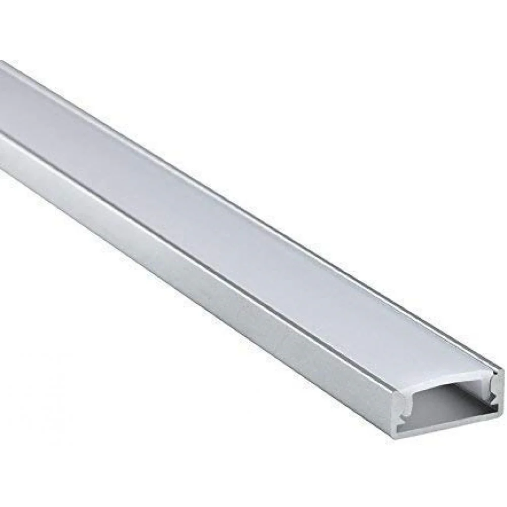 OrangeVolt Aluminium Profile/Channel For Led Light Strips 1 Meter Each Profiles With End Caps Included (Metal) (LED light not included) T- D