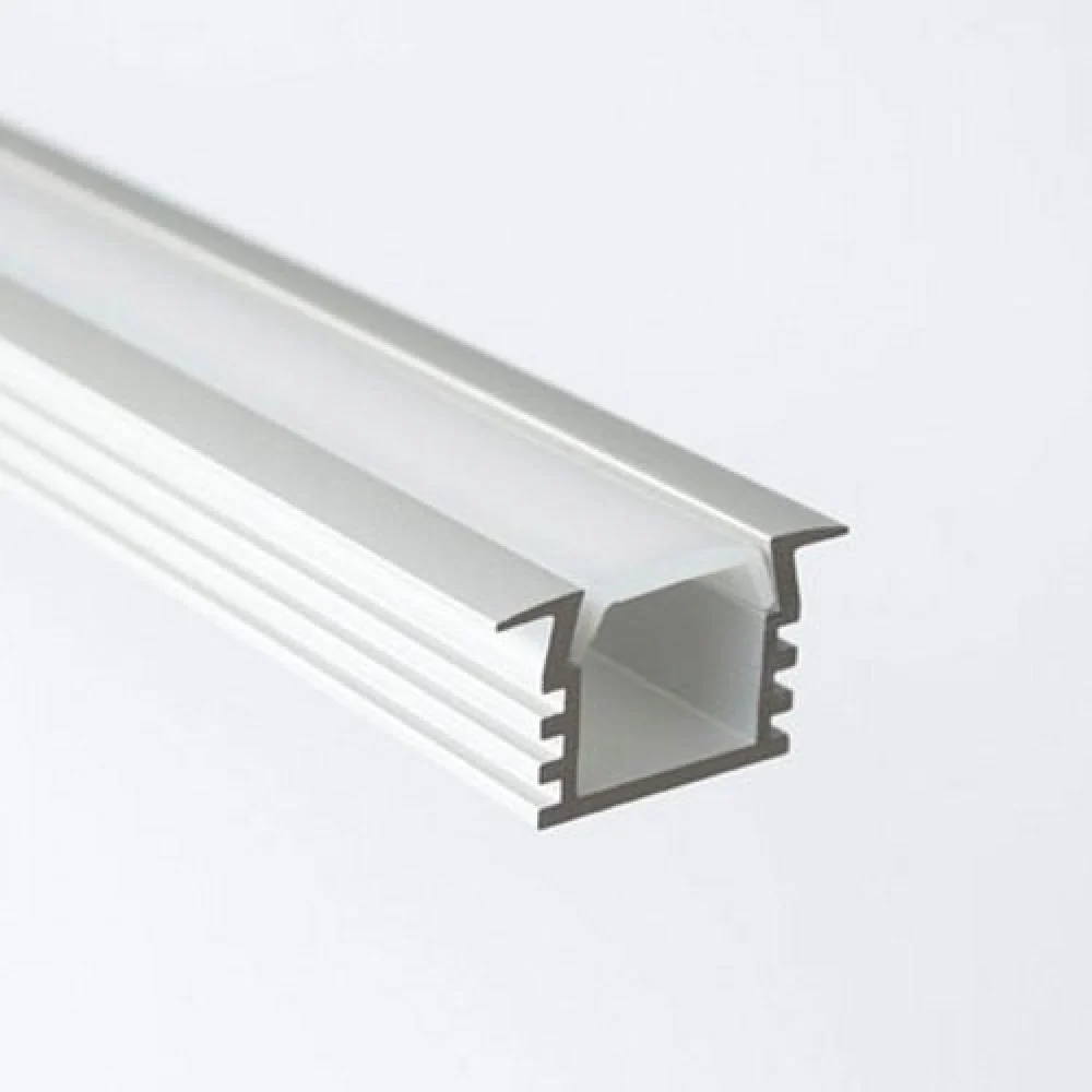 ORANGEVOLT Aluminium Rectangular Conciled LED 1 Meter Profile Channels with Diffused Cover, End Caps and Mounting Clips for LED Strip Light(LED light not included) T-C