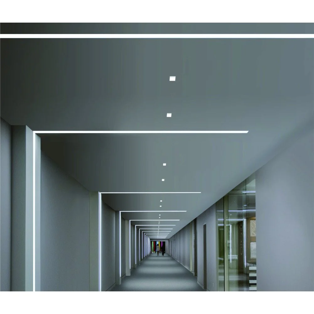ORANGEVOLT Aluminium Rectangular Conciled LED 1 Meter Profile Channels with Diffused Cover, End Caps and Mounting Clips for LED Strip Light(LED light not included) T-C - Image 3