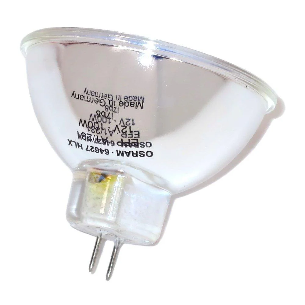 Osram 12V 100W Halogen Reflector Lamp GZ6.35 Base, Warm White 3000K