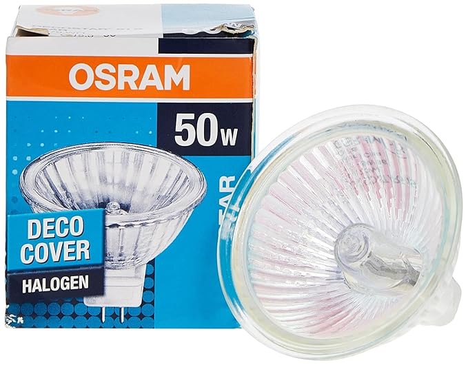 Osram 12V 50W Reflector Halogen Bulb – MR16 GU5.3 – Focused Beam for Spot & Accent Lighting