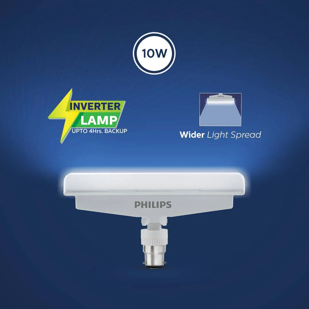 PHILIPS 10-Watts B22 Inverter Rechargeable LED T-Bulb - Cool Day Light - Image 2