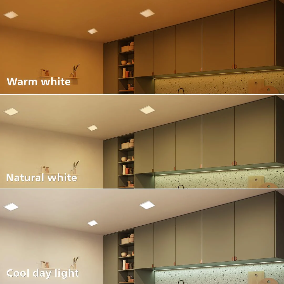 Philips 10W Wiz Neo Prime Wi-Fi Smart LED Square Ceiling Light | Music Sync, Alexa & Google Assistant Compatible | Tunable White for Modern Homes | 4.17-Inch Cut-Out - Image 6