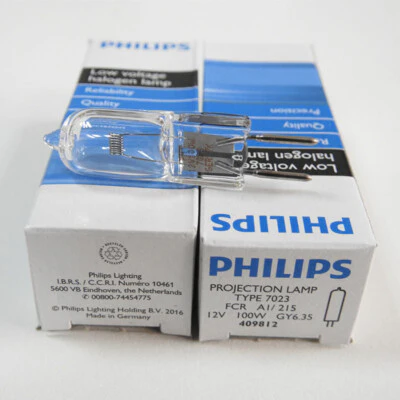 PHILIPS 7023 12V 100W Gy6.35 Bi-Pin Base Low Voltage OT Projection Lamp/Halogen Non-Reflector Bulb/Microscope Lamp/Mirchi Lamp (Warm White Light) - Image 2