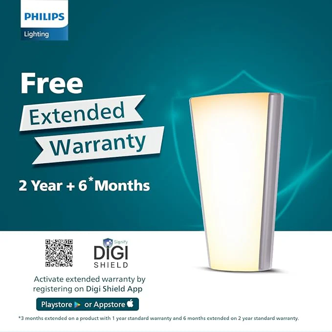 Philips 12W Neos Silver Scene Switch Decorative Wall Light | Tunable White 3 Colours in 1 | Stylish Wall Lamp for Home & Office Decoration - Image 6