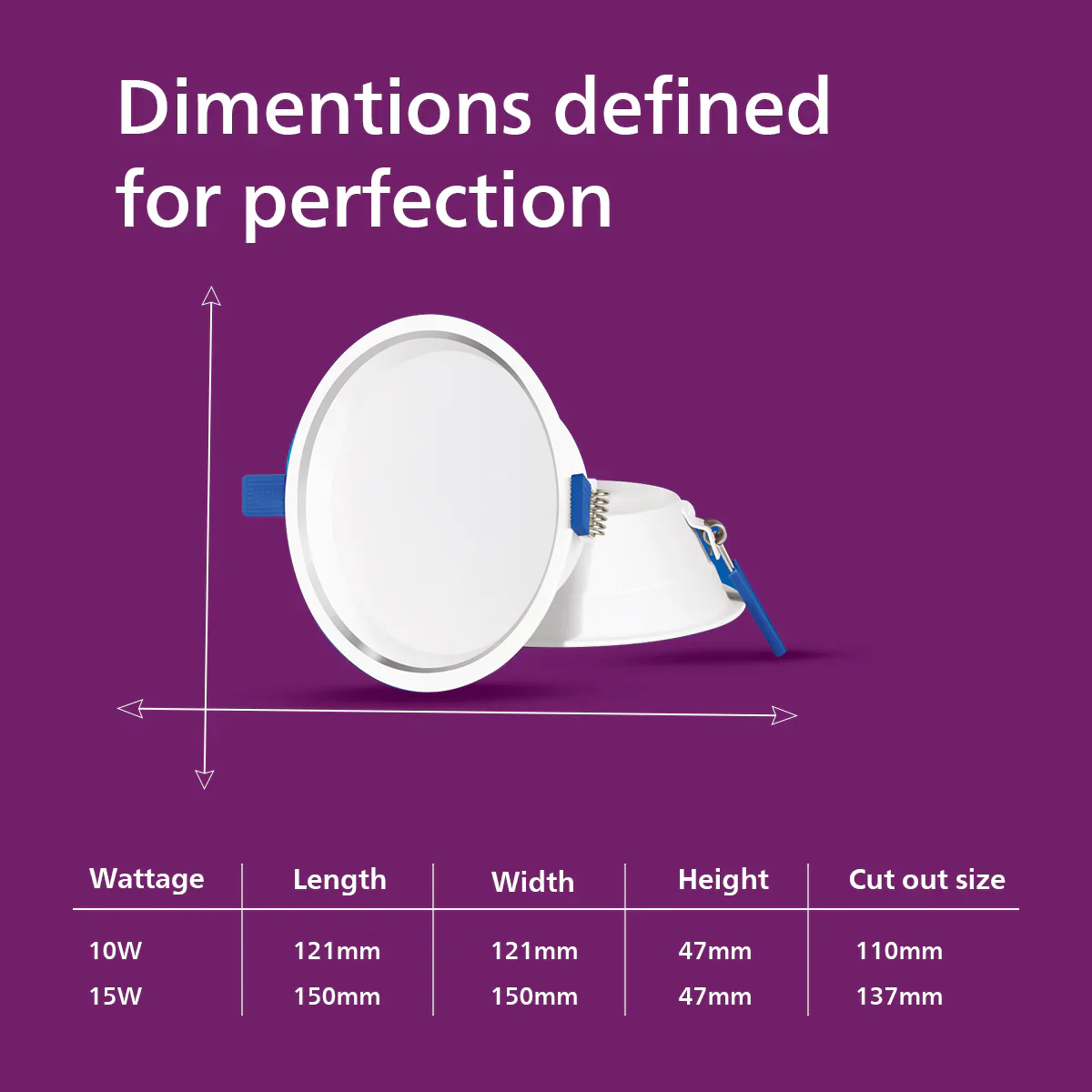 Philips 10W Smart WiFi Aura LED Downlight (WiZ Connected) – White Tunable - Image 4