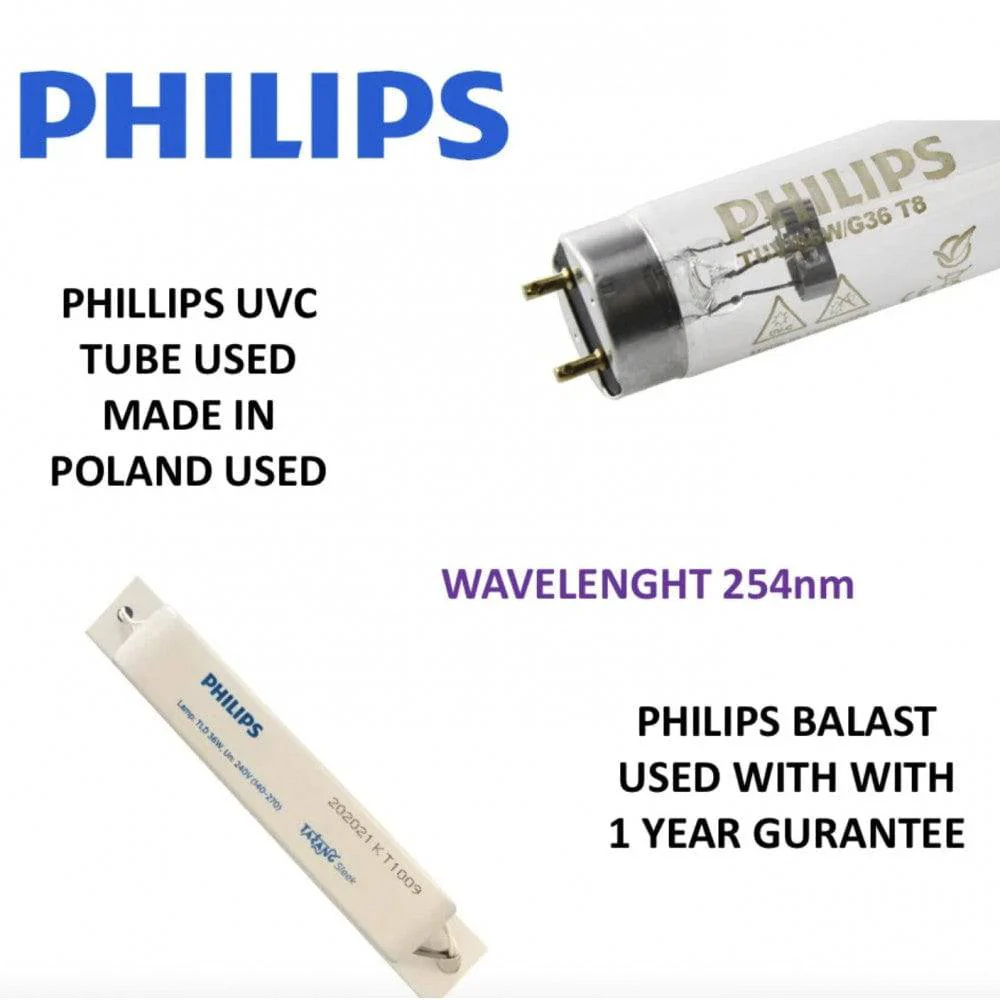Philips 15W UVC Germicidal Tube Light with Fitting | 1.5 Feet UV-C Disinfection Lamp for Virus & Bacteria Sterilization in Home, Office & Medical Use - Image 3