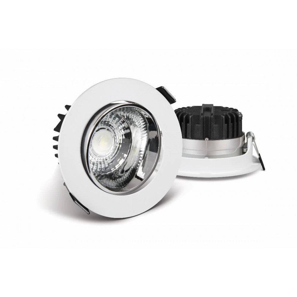 Philips 18W Sky COB Tilt LED Spotlight | Natural White 4000K | Cutout 120mm | Concealed Adjustable Downlight for Indoor