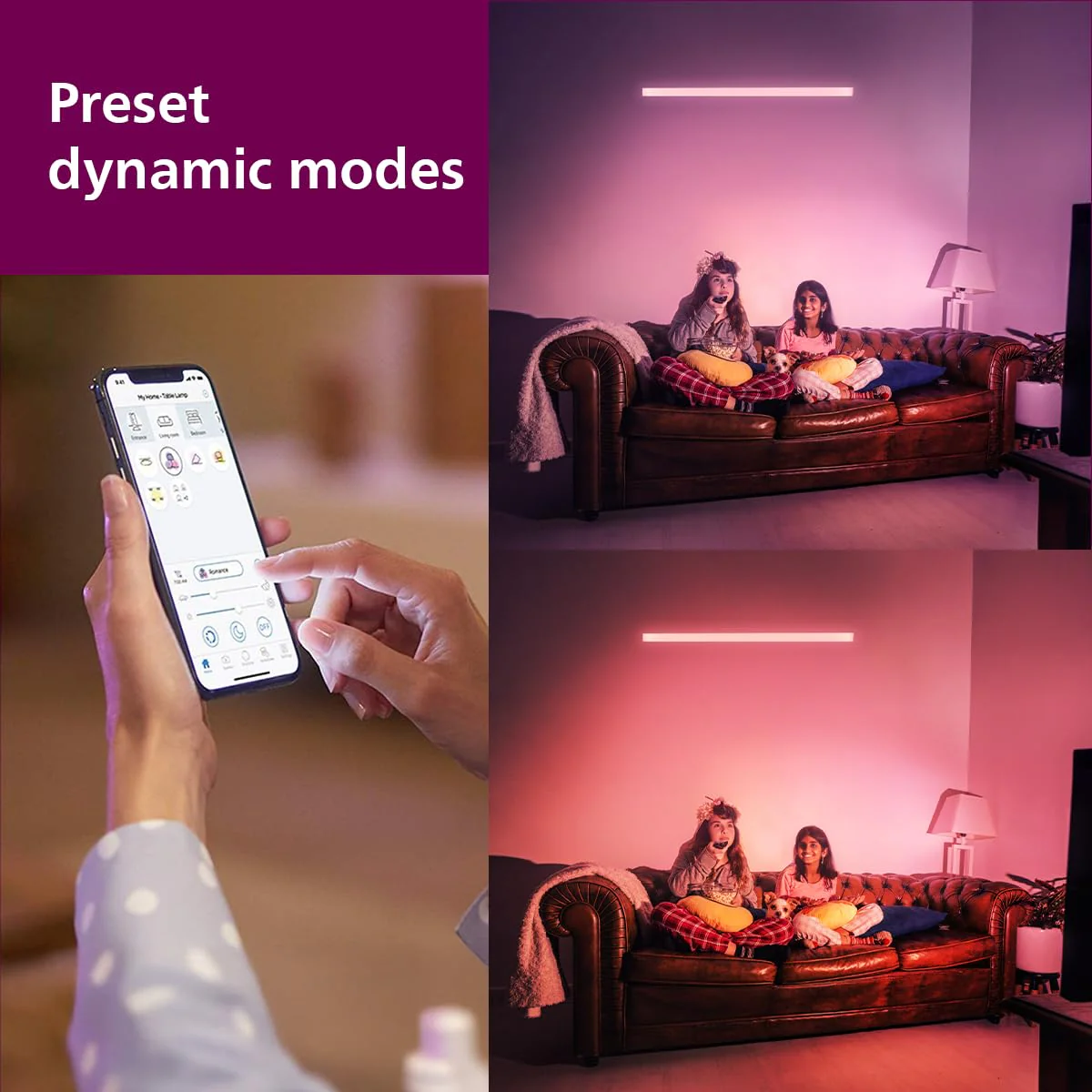 PHILIPS 20-Watt Smart Wi-Fi (WiZ Connected) LED Tubelight | Shades of White + 16M Colours + Dimmable + Pre-Set Modes | Compatible with Amazon Alexa and Google Assistant, Length : 3-Feet - Image 5