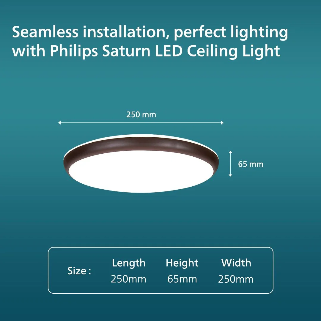 Philips 24W Saturn LED Brown Ceiling light Cool White - Image 3