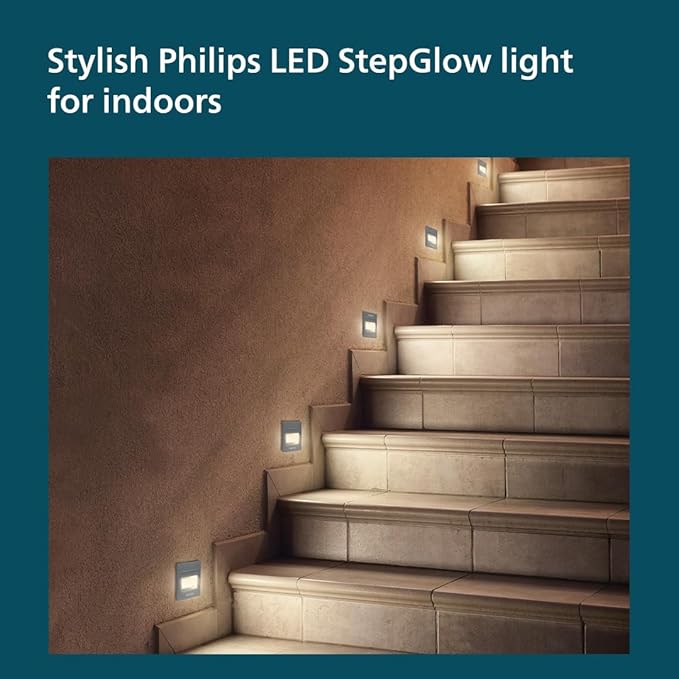 Philips 2W StepGlow LED Step Light 581958 – Outdoor Stair Light Warm White - Image 5