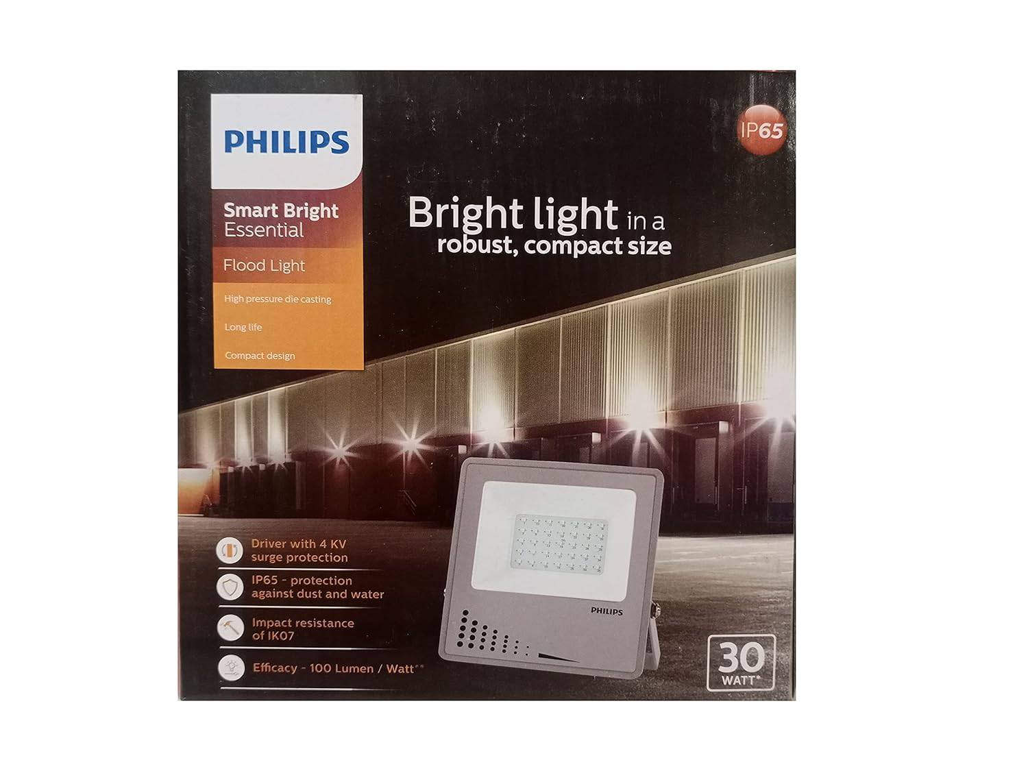 Philips 30W LED Flood Light | Cool White 6500K | BVP102 LED30 CW FG GR PSU | IP65 Outdoor Waterproof - Image 3