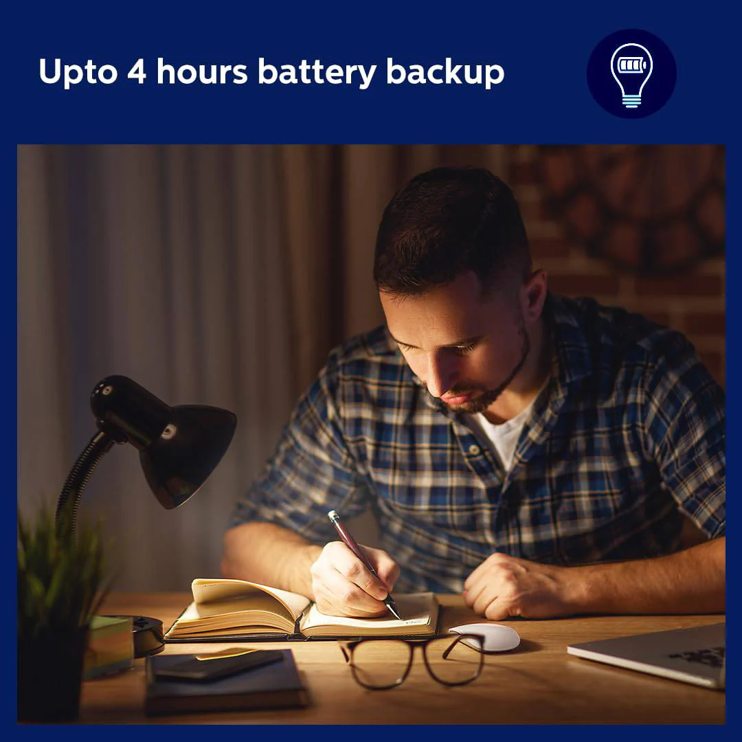 Philips 9W B22 LED Emergency Bulb, Emergency Light For Power-Cuts, Cool Day Light - Image 3