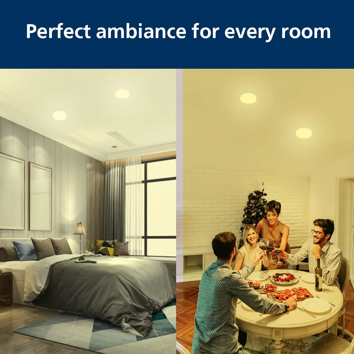 PHILIPS Astra Sleek 10W Round LED Downlighter | 3-in-1 Tunable White LED Ceiling Light | Recessed Mount | Cut-Out: 4.3 Inch - Image 6