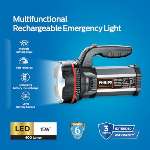 Philips Blaze Rechargeable LED Torch & Lantern | 4 Modes & 2200 mAh Battery - Image 3
