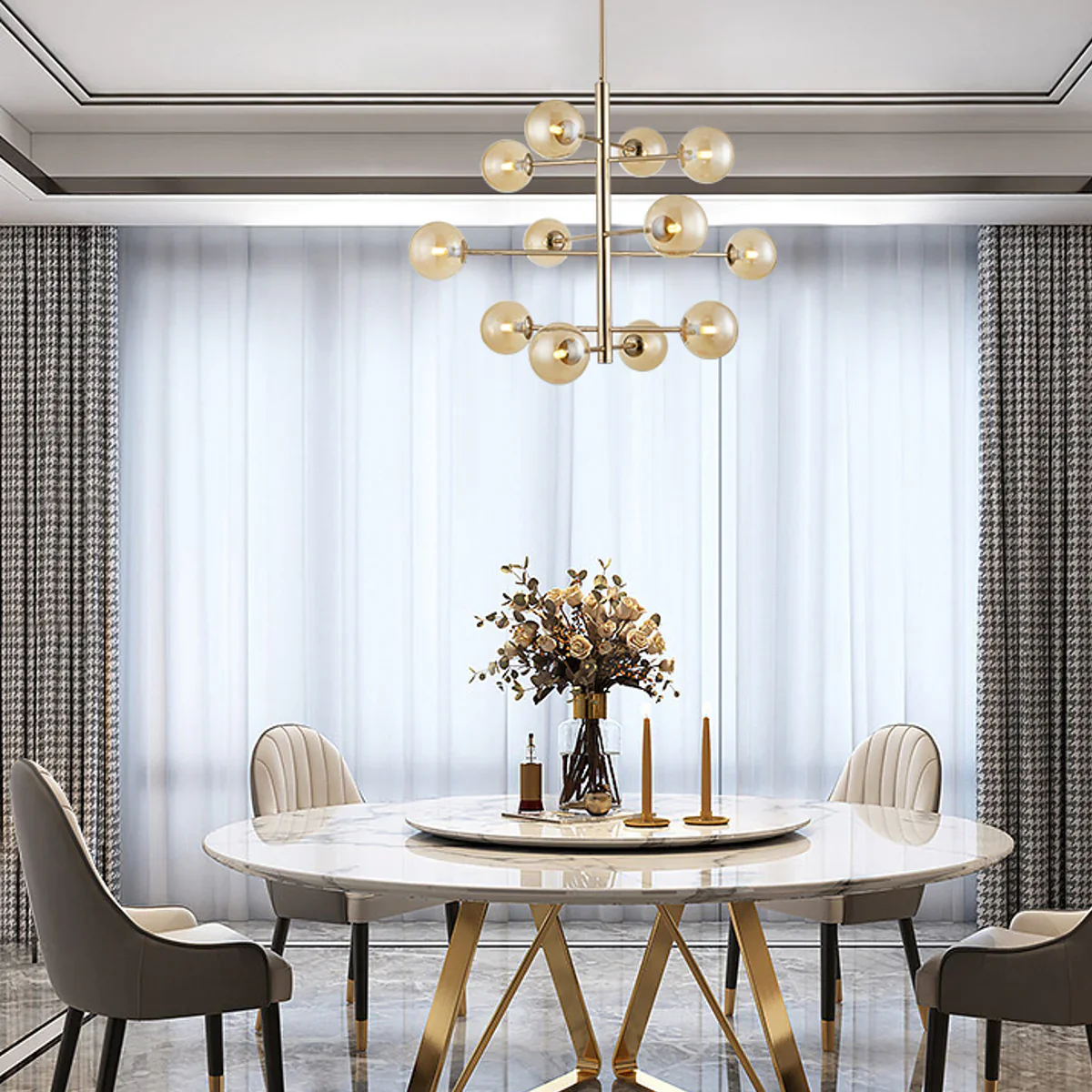 Philips Celestial 12 head Chandelier (French Gold) - Image 3