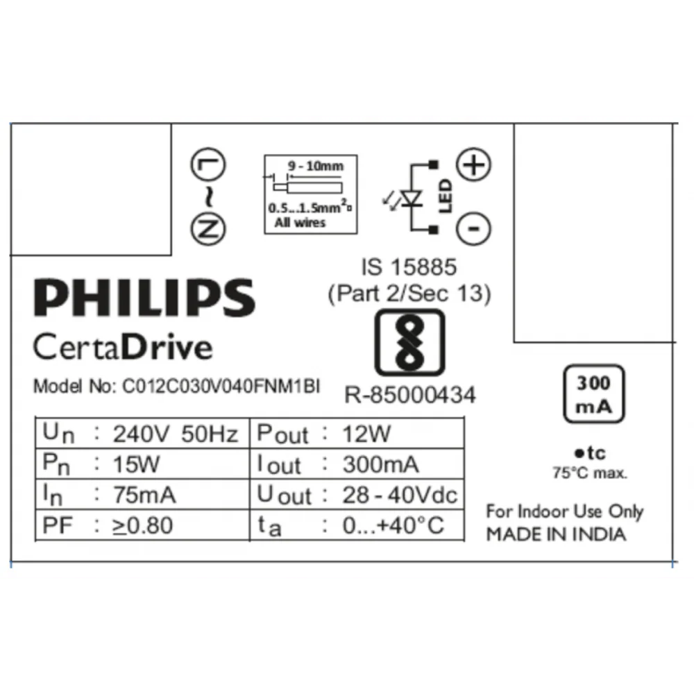 Philips CertaDrive 12W 300mA 240V LED Driver - Image 2