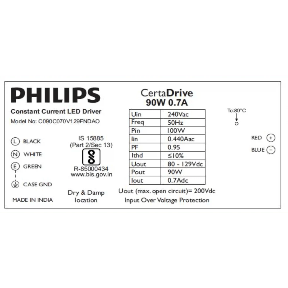 Philips CertaDrive 90W 0.7A LED Driver - Image 2
