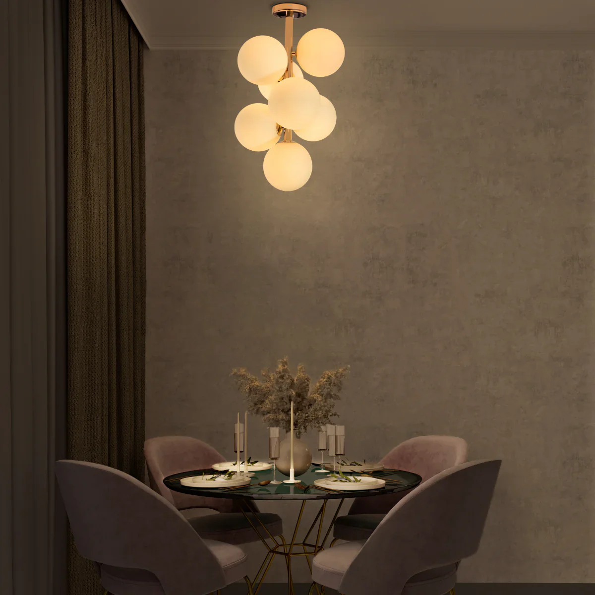 Philips Divine 7-head ceiling Chandelier (French Gold) - Image 2