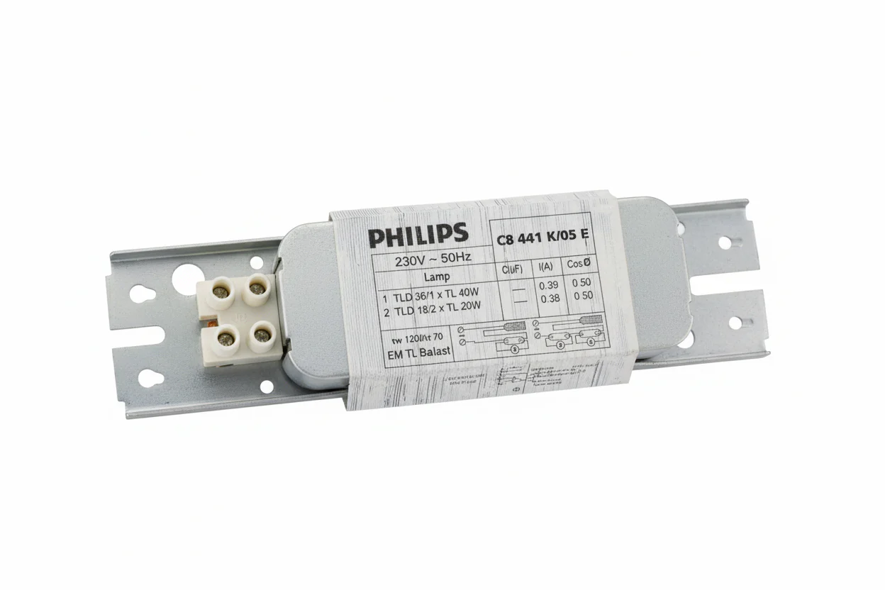 Philips K05 E Ballast | 36W & 40W Fluorescent Tube Choke | Reliable Copper Ballast for T8/T12 Tubelights