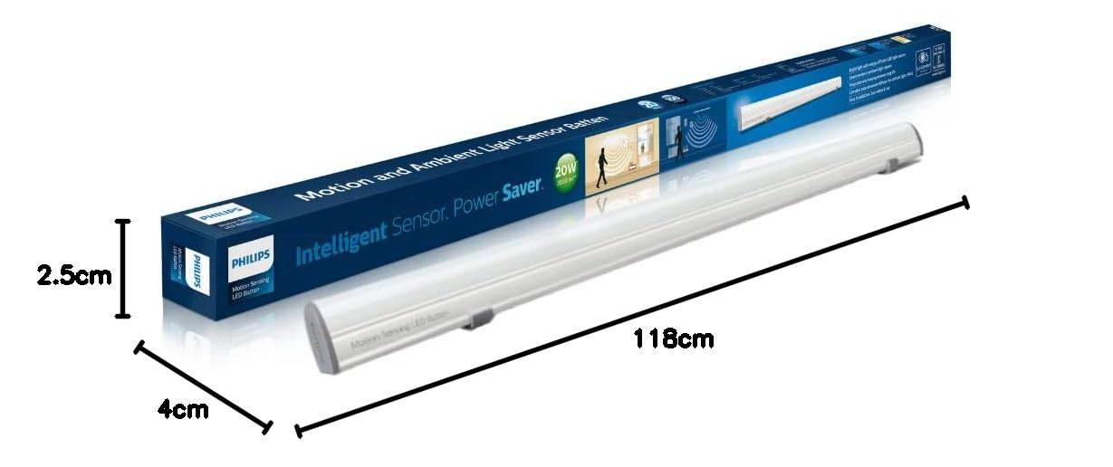 Philips Motion Sensor 20W LED Batten/Tubelight | Motion Sensor Light for Home | Motion and Ambient Light Sensor Batten | Compact 3ft LED Tubelight | Cool White - Image 6