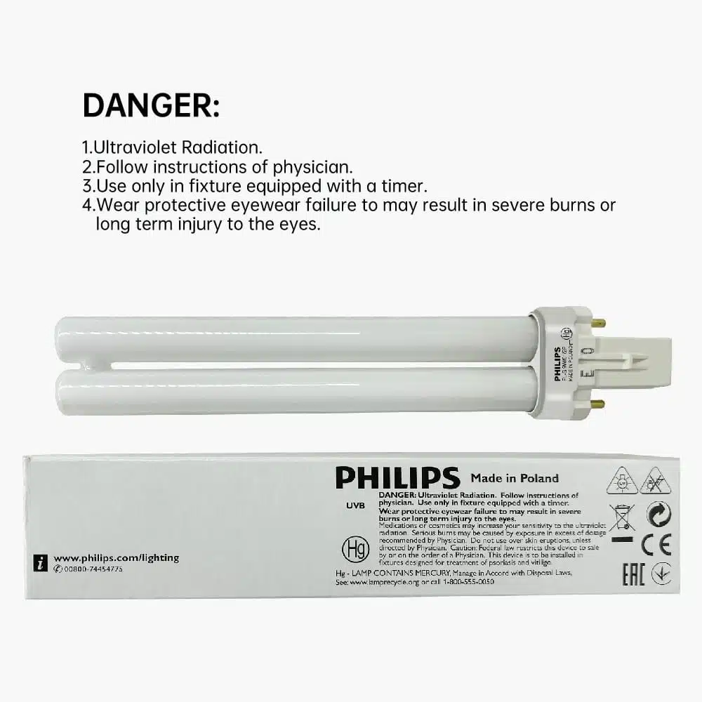 Philips PL-S 9W/01/2P UVB Narrowband 311nm Tube Light | Philips Original 9W Phototherapy Lamp - Image 7