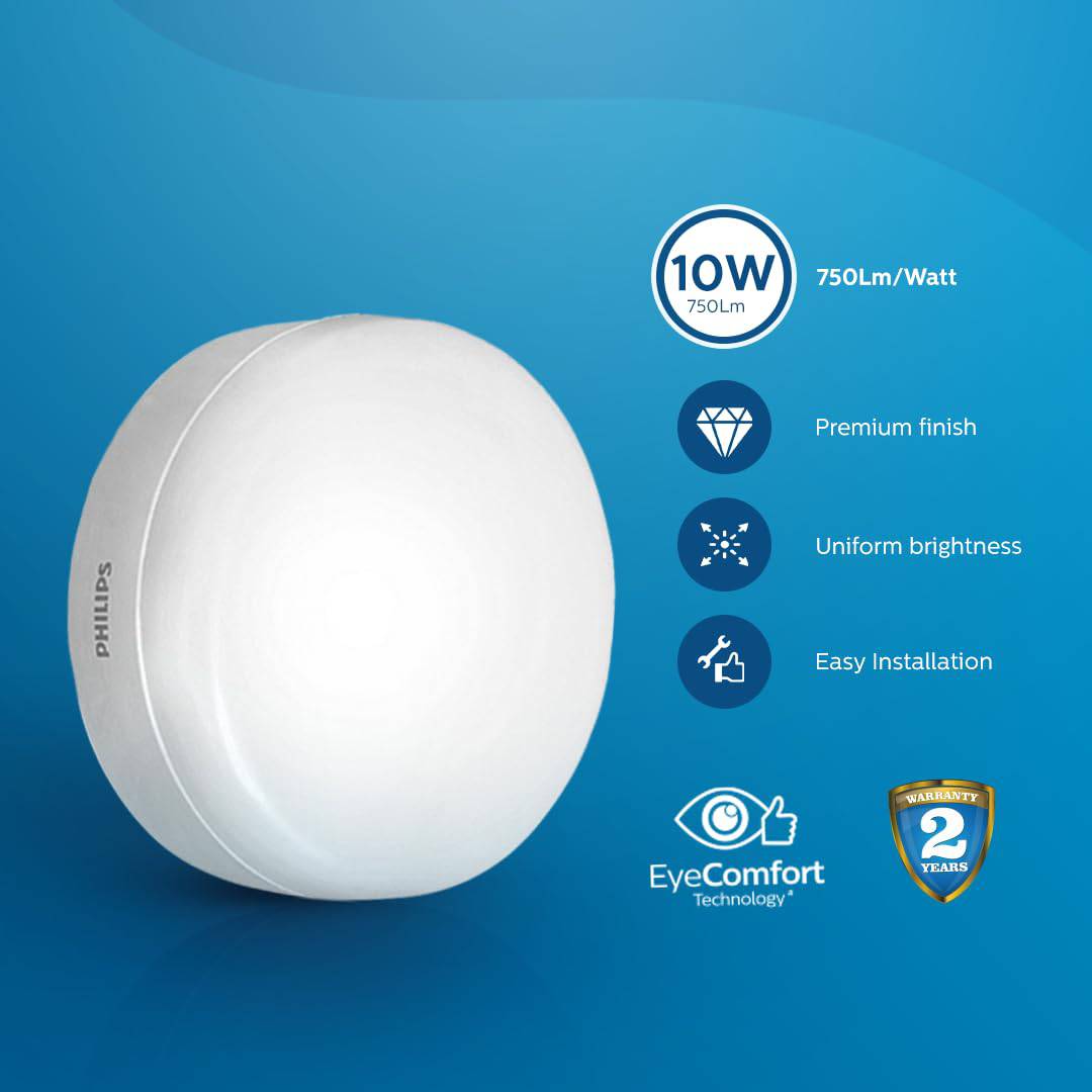 Philips Rimless Full Glow 10-Watt Round Led Surface Downlighter | Surface Led Downlight for Ceiling | Cool Daylight - Image 2