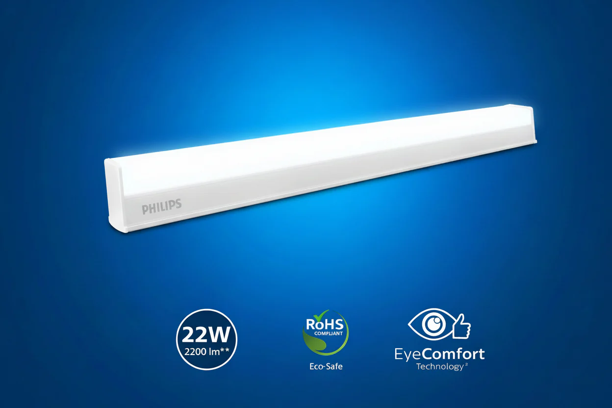 Philips Slimline Ultra 22W LED Batten BT066 4ft Cool Daylight 5700K | High Brightness Tube Light | Pack of 20 - Image 3