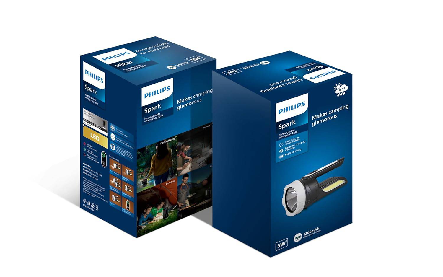 Philips Spark 5W Rechargeable Emergency Light | 5.5 Hours Backup | 4 Lighting Modes | Portable LED Lantern - Image 2