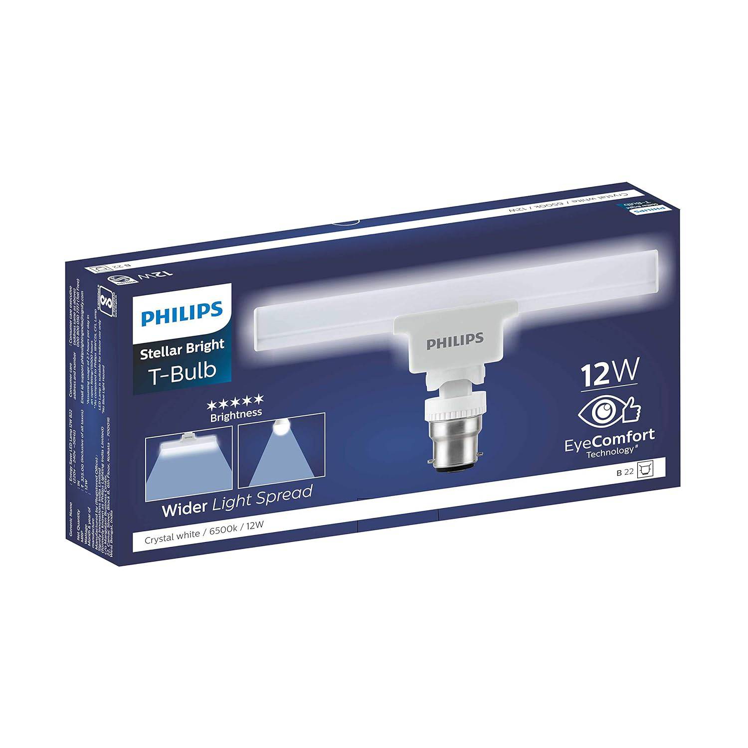 Philips Stellar Bright 12W B22 LED T-Bulb, 1080lm, Cool Day Light