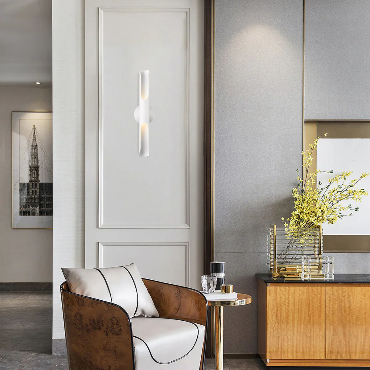 Philips Tranquil Matte White Wall Light – Modern Minimalist Design for Ambient Lighting