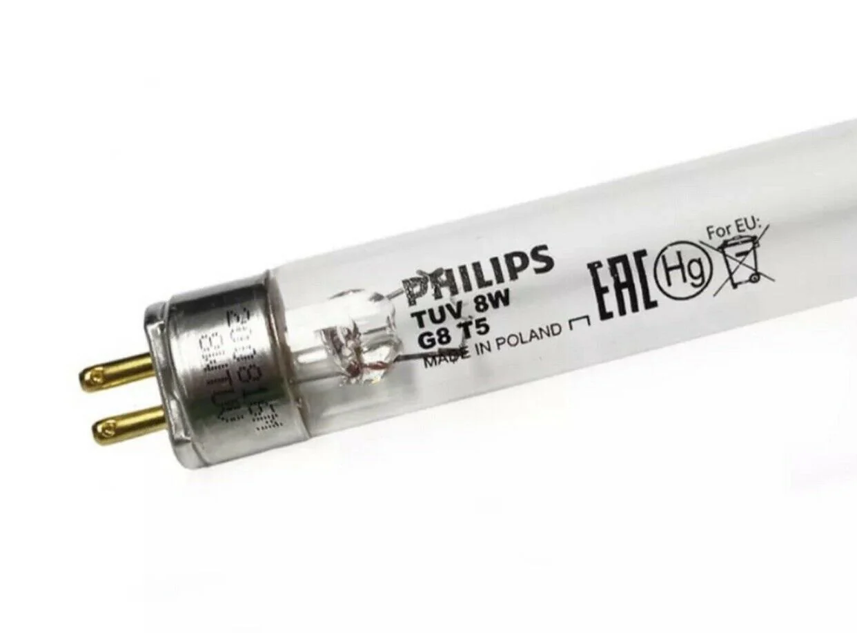 Philips TUV 8W UV-C Germicidal Lamp – 1Ft | Compact 254nm UV Disinfection Tube | Water Purifiers & Surface Sterilizers