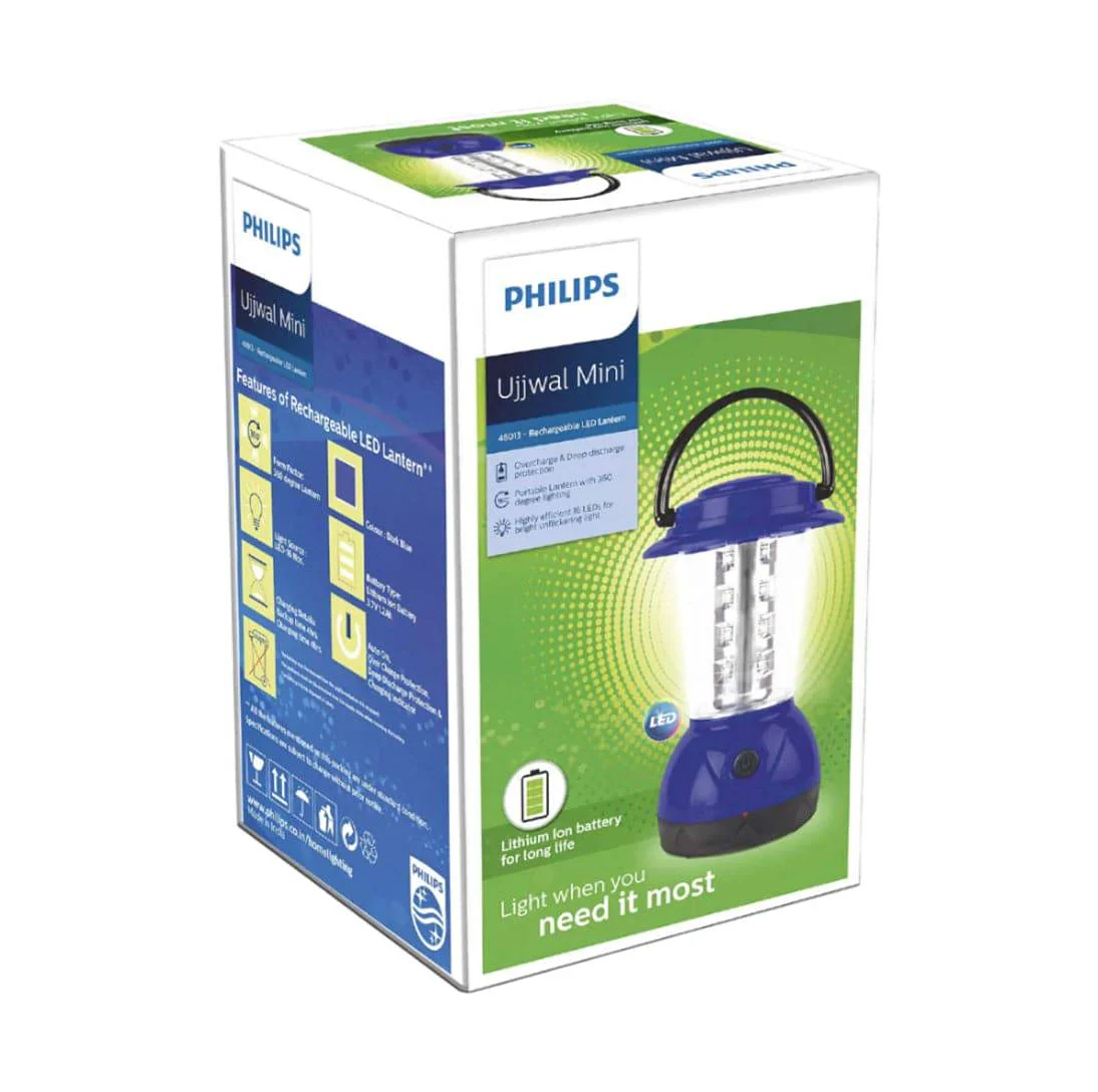 Philips Ujjwal Mini Rechargeable LED Lantern | 2W Cool White | Compact Emergency Light & Long Battery Backup for Home, Study & Outdoor Use - Image 3
