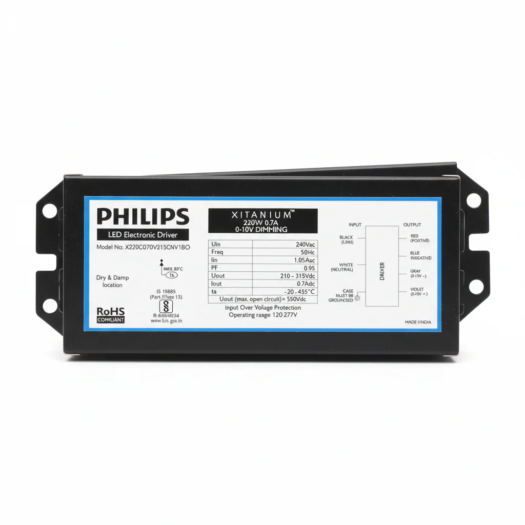 Philips Xitanium 220W 700mA 240V OEM LED Driver | High‑Efficiency Constant Current